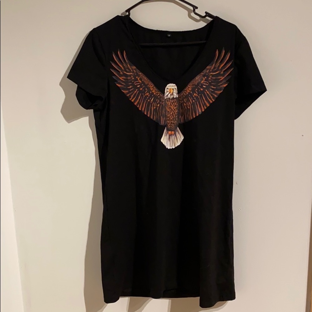 Black T-shirt dress